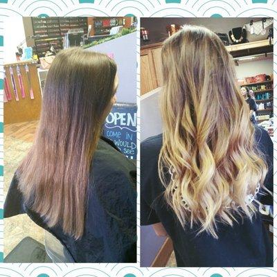 Browns to blondes  ombre