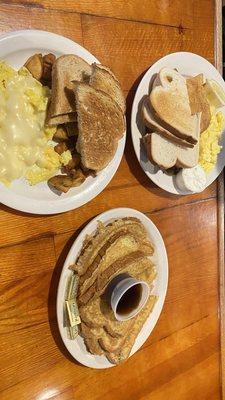 just enough, galley breakfast and french toast