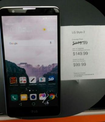 #Lg stylo 2 ... great price 
$100 when you switch over from another company ... to boost mobile 
3034 imperial ave 92102