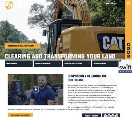 Winsco Land Clearing has trusted the Swift team with their brand for years. Most recently, creating a new logo and website.