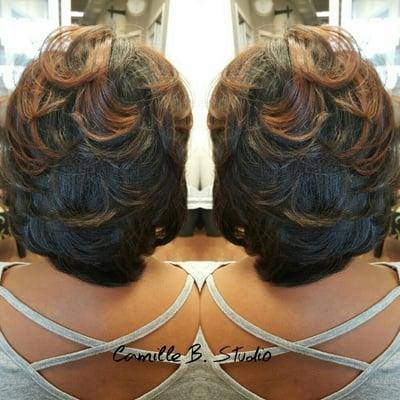 Silk Press on Relaxer free client