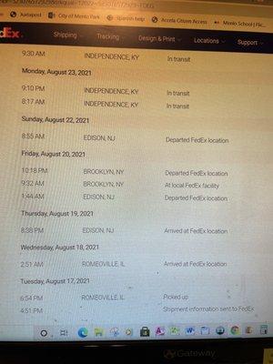 Originated in Illinois, got to Brooklyn and it should have been delivered to Manhattan, NY and now it is going to Kentucky? Why?