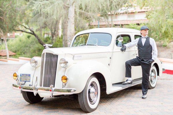 1939 American Rolls Royce Packard with Randy Tooker, Owner and Restorer, at Rancho Las Lomas