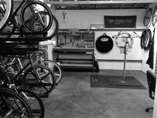 We have a full service repair area for anything from tuning, upgrades to maintenance for any kind of bicycles