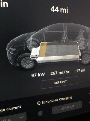 1a was giving me about 60kW charge. Moved to 2a and it's doing a little better