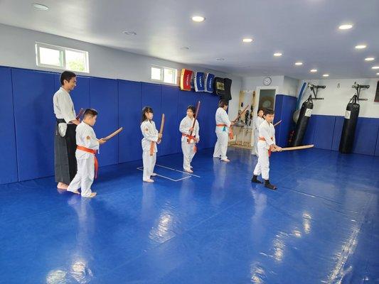 Beginning Kids Class, Bokken Kata 1