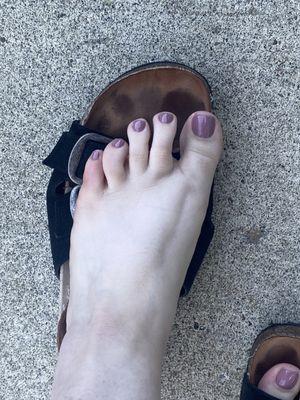 Shellac basic pedi. Was worth every penny