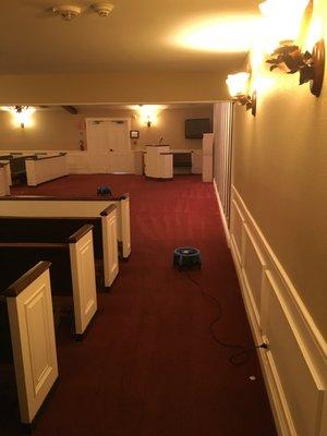 Chapel carpets cleaned