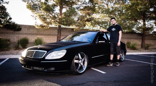 Benz wrapped in felt.