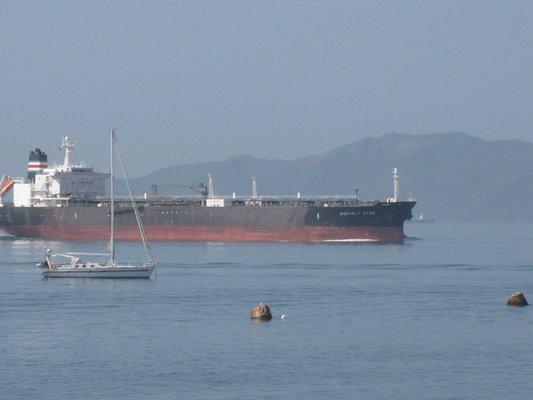 Waiting for passage into the Panama Canal!