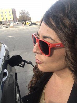 Doesn't everyone pump gas with their Yelp shades on?