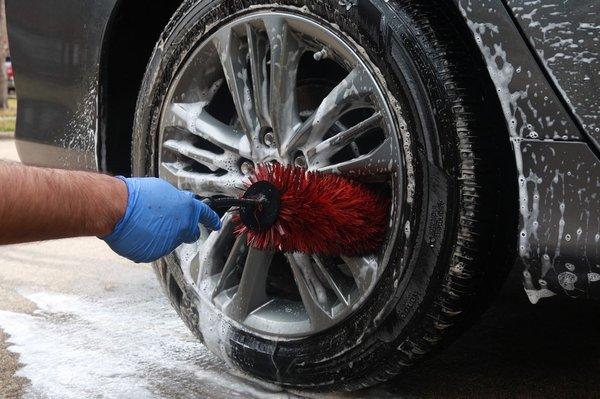 We offer full wheel cleaning and detailing.