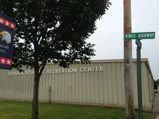 Exterior of the indoor courts