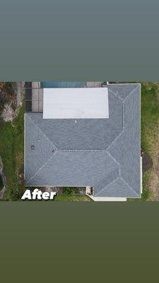 Shingle roof replacement photo when job was completed