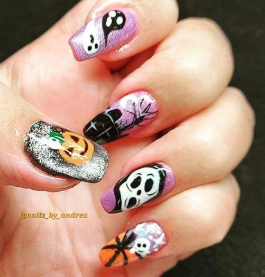 Hand painted Halloween designs