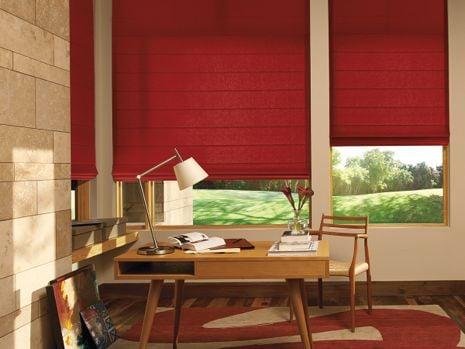 Soft window treatments, classic roman shades