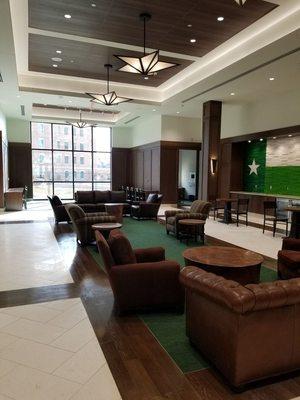 UNT visitor center lobby area.