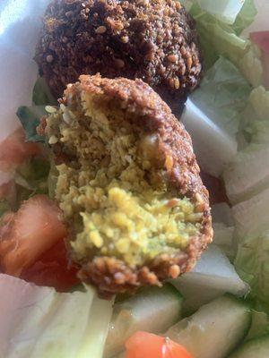 falafel - very yellow, very tumeric-y