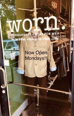 Worn South Windermere is now Open on Monday's!