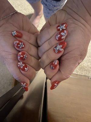 Free hand flowers