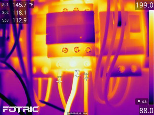 Imbalanced Load Heating.  Amp reading is inconsistent across the phases in the MCC