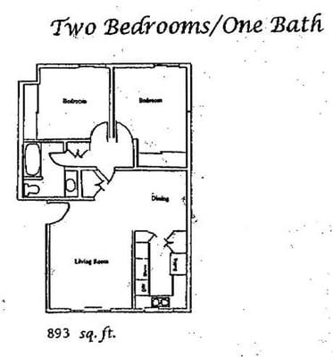 2 Bed / 1 Bath