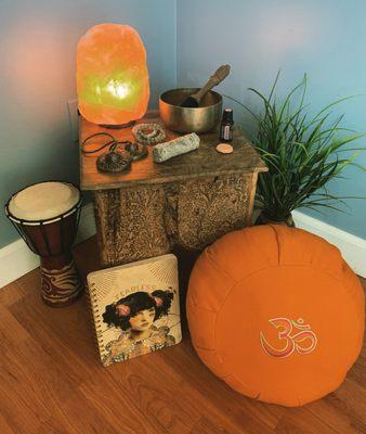 Salt Lamps, Sage, Meditation Cushions, Singing Bowls & Journals