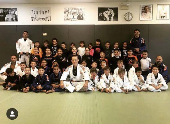 Master Rilion Gracie along with professors Ramirez and Sgai and the great kids program