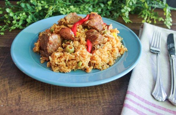 Yellow rice with Pork