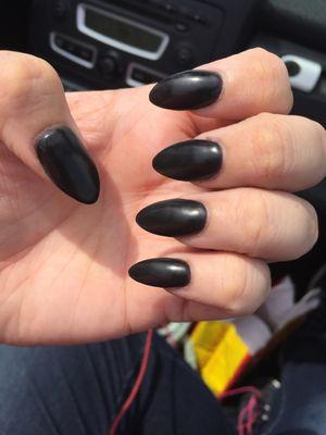 My matte black nails :)