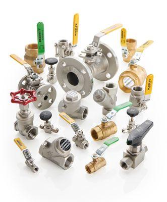 Merit Brass carries flow control devices including:  stainless steel ball,swing check, gate,wye;lead-free & leaded brass ball;& press valves