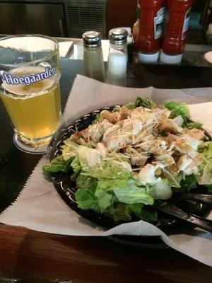 Cuz chicken Cesar salad goes good with Hoegaarden