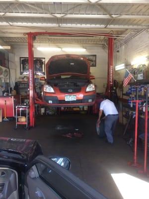 My mechanic Juan hard at work with a great attitude and a smile!