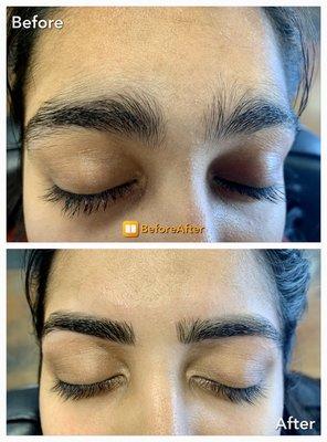 Eyebrow threading