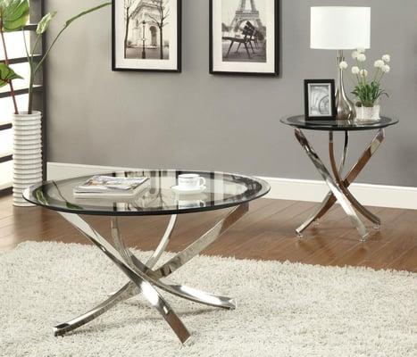 Modern Style Coffee tables and endtables. Several Styles to choose from for Leasing and Buying. Min 3 month Lease.