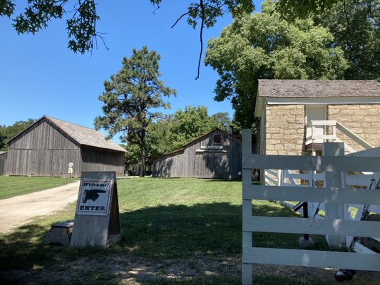 The ice house and peg barn are original to the site.