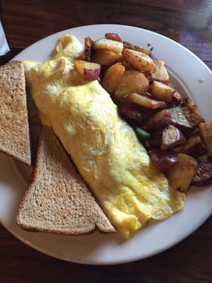 Bacon, tomatoes & peppers omelette