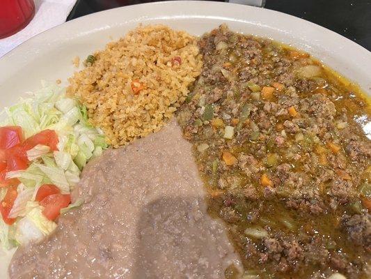 Picadillo plate.