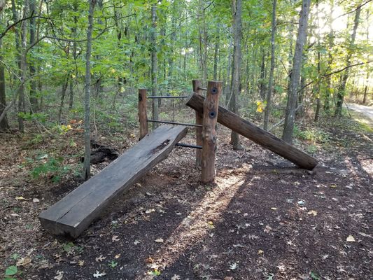 One of the exercise stations along the path.