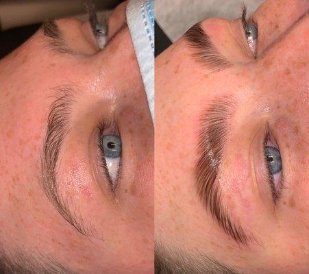 Eyebrow lamination + tint