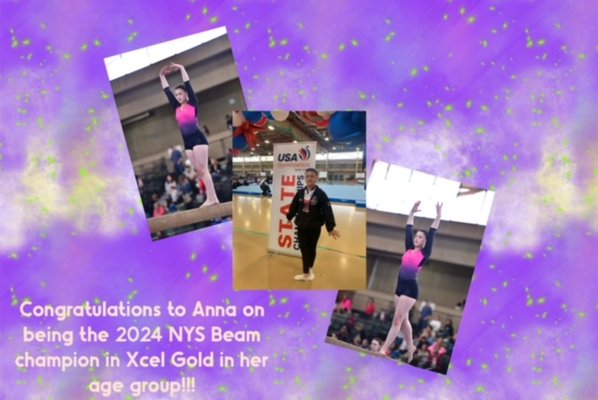 NYS Xcel Gold Beam Champion!