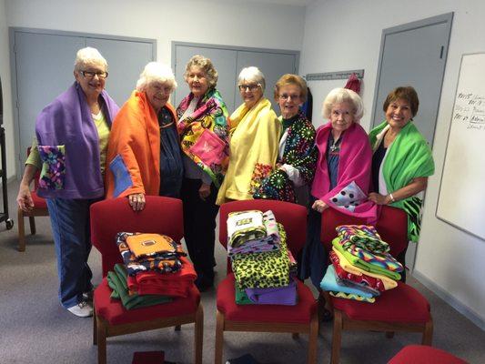 Act II serves by sewing for local shelters and nursing homes.