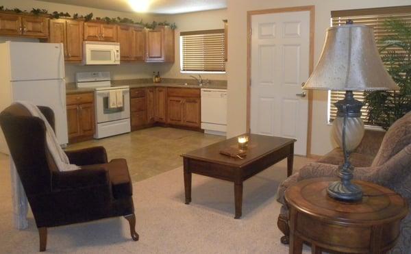 2 bdrm living room & - kitchen