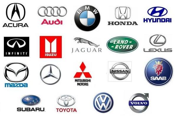 We service all these brands.