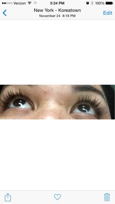 Did my lashes on November 24th at Barbi. They came out great once again