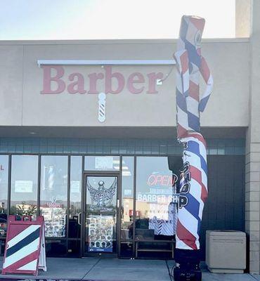 Front of Barber Shop