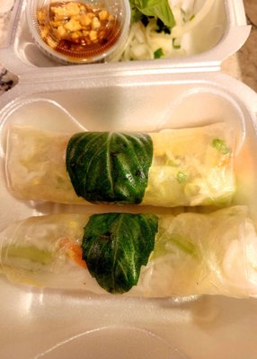 Vegetarian fresh tofu spring rolls