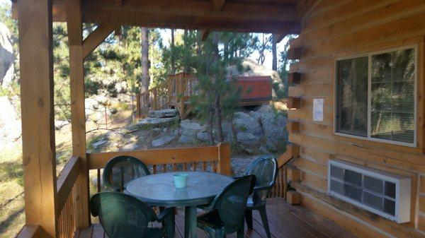 The deck and Hot tub cabin 212