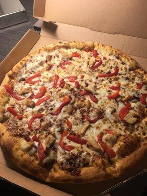 Chicken BBQ pizza - so good