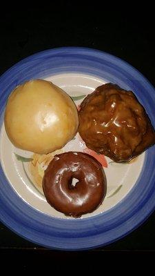 Lemon-Filled, Maple Old Fashioned, and Chocolate Glazed Donuts (01/20/18). #Upland #Donuts #SweetEats #CheapEats #FoodPics #FoodPorn